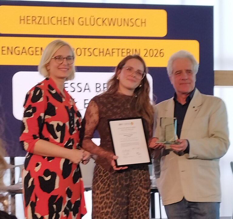 Preisverleihung an engagierte Botschafterin